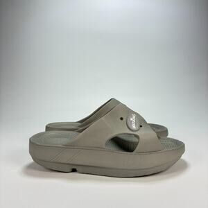 Neutral Grey Lightweight Slip On Recovery Slide Sandals Youth Size US 7 EU 23